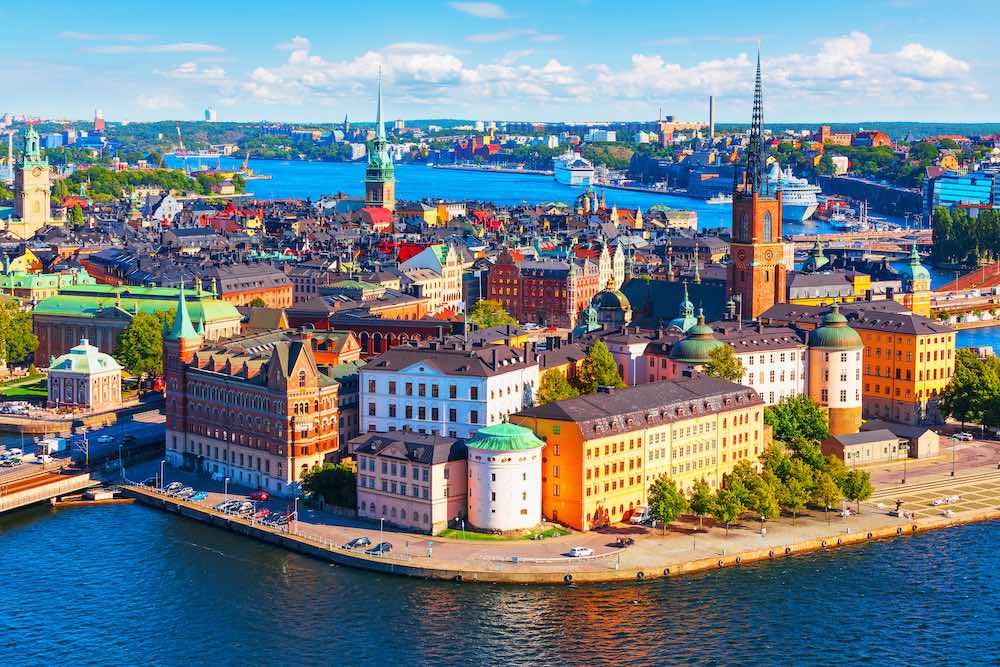 Flygfoto över Stockholm